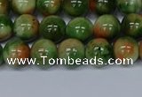 CMJ675 15.5 inches 8mm round rainbow jade beads wholesale