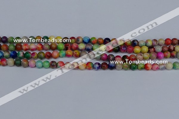 CMJ751 15.5 inches 6mm round rainbow jade beads wholesale