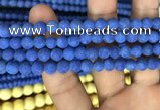 CMJ846 15.5 inches 6mm round matte Mashan jade beads wholesale