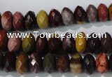 CMK225 15.5 inches 6*10mm faceted rondelle mookaite gemstone beads
