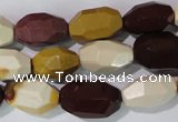 CMK233 15.5 inches 10*18mm faceted nuggets mookaite gemstone beads