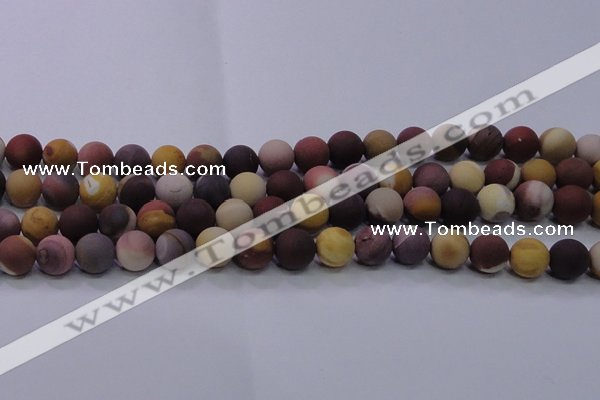 CMK294 15.5 inches 12mm round matte mookaite beads wholesale
