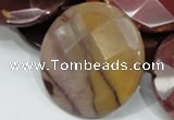 CMK55 15.5 inches 40mm faceted coin mookaite beads wholesale