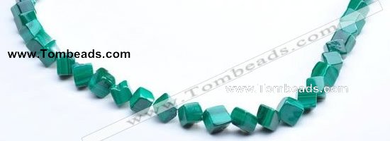 CMN12 A grade 6*6mm cubic natural malachite beads Wholesale