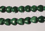 CMN256 15.5 inches 8*8mm heart natural malachite beads wholesale