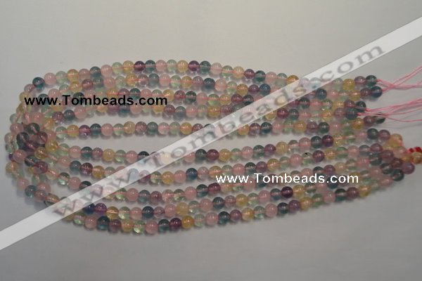 CMQ211 15.5 inches 6mm round multicolor quartz gemstone beads