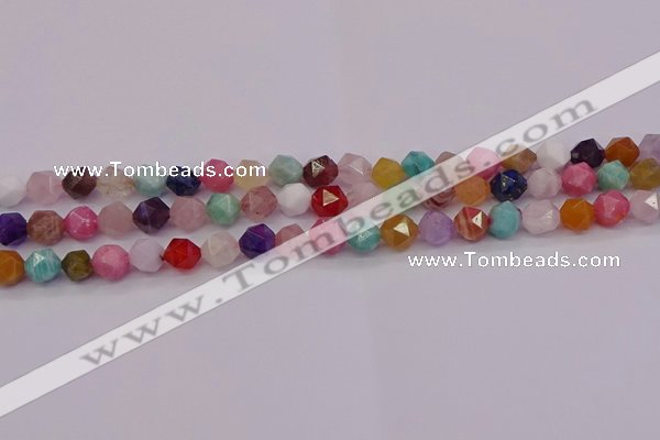 CMQ371 15.5 inches 6mm faceted nuggets mixed gemstone beads