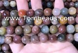 CMQ444 15.5 inches 12mm round mixed rutilated quartz beads