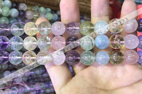 CMQ453 15.5 inches 12mm round rainbow quartz beads wholesale