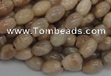 CMS06 15.5 inches 6*10mm rice moonstone gemstone beads wholesale
