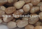 CMS09 15.5 inches 8*12mm teardrop moonstone gemstone beads wholesale