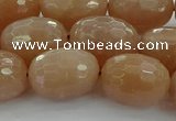 CMS1101 15.5 inches 13*18mm faceted rice moonstone gemstone beads
