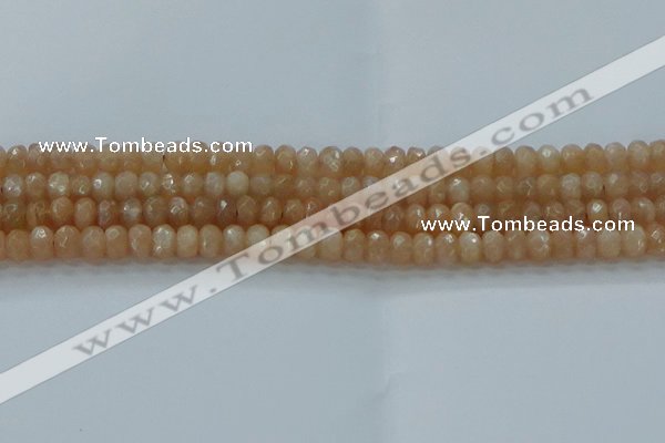 CMS1170 15.5 inches 4*6mm faceted rondelle moonstone beads
