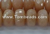 CMS1174 15.5 inches 8*14mm faceted rondelle moonstone beads