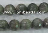 CMS126 15.5 inches 14mm faceted round moonstone gemstone beads