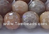 CMS1306 15.5 inches 16mm faceted round AB-color moonstone beads