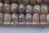 CMS1322 15.5 inches 5*8mm faceted rondelle AB-color moonstone beads