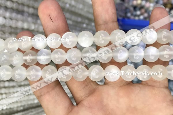 CMS1463 15.5 inches 10mm round white moonstone beads wholesale