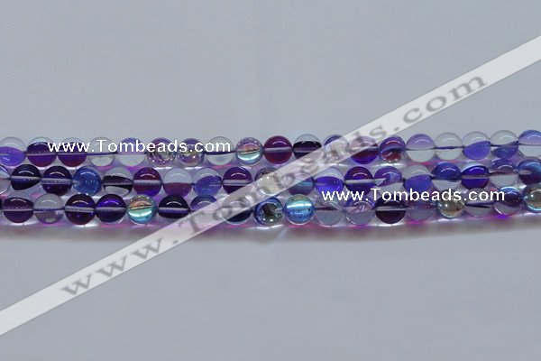 CMS1573 15.5 inches 10mm round synthetic moonstone beads wholesale