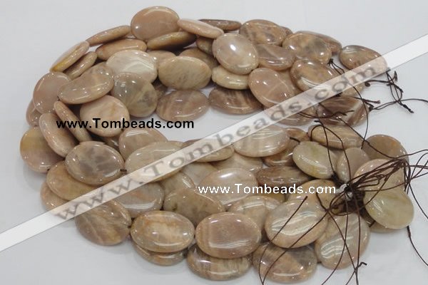 CMS20 15.5 inches 22*30mm oval moonstone gemstone beads wholesale