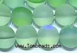 CMS2190 15 inches 6mm, 8mm, 10mm & 12mm round matte synthetic moonstone beads