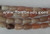 CMS514 15.5 inches 6*9mm teardrop moonstone beads wholesale