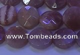 CMS590 15.5 inches 12mm faceted coin moonstone gemstone beads