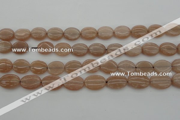 CMS961 15.5 inches 10*12mm oval A grade moonstone beads