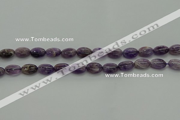 CNA1036 15.5 inches 8*12mm oval dogtooth amethyst beads wholesale