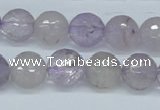 CNA112 15.5 inches 12mm faceted round natural amethyst beads