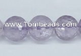 CNA114 15.5 inches 16mm faceted round natural amethyst beads