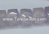 CNA117 15.5 inches 14*18mm faceted column natural amethyst beads