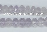 CNA118 15.5 inches 6*10mm faceted rondelle natural amethyst beads