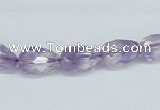 CNA123 15.5 inches 8*12mm faceted teardrop natural amethyst beads