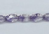 CNA125 15.5 inches 9*14mm faceted rice natural amethyst beads