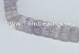 CNA127 15.5 inches 6*8mm cube natural amethyst beads wholesale