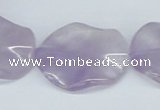 CNA133 15.5 inches 28*32mm lotusleaf shape natural amethyst beads