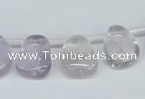 CNA136 15.5 inches 10*20mm flat teardrop natural amethyst beads