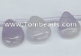 CNA137 15.5 inches 16*22mm flat teardrop natural amethyst beads