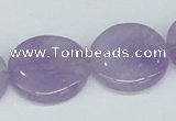 CNA139 15.5 inches 25mm coin natural amethyst beads wholesale
