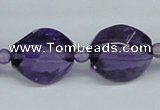 CNA168 15.5 inches 14*17mm twiste rice natural amethyst beads