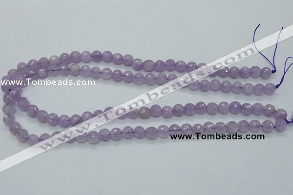 CNA310 15.5 inches 8mm faceted round natural lavender amethyst beads