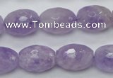 CNA316 15.5 inches 13*18mm faceted rice natural lavender amethyst beads