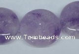 CNA438 15.5 inches 25mm flat round natural lavender amethyst beads
