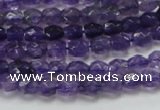 CNA50 15.5 inches 6*7mm faceted rice grade A natural amethyst beads