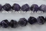 CNA503 15 inches 10mm faceted nuggets amethyst gemstone beads