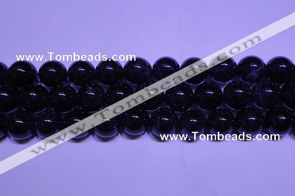 CNA565 15.5 inches 14mm round AA grade natural dark amethyst beads