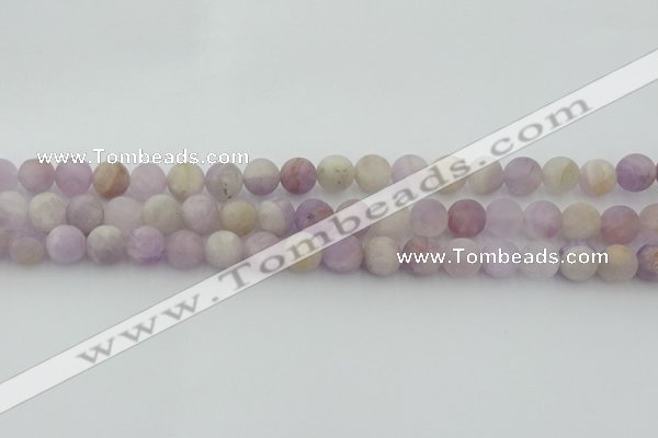 CNA672 15.5 inches 8mm round matte lavender amethyst beads
