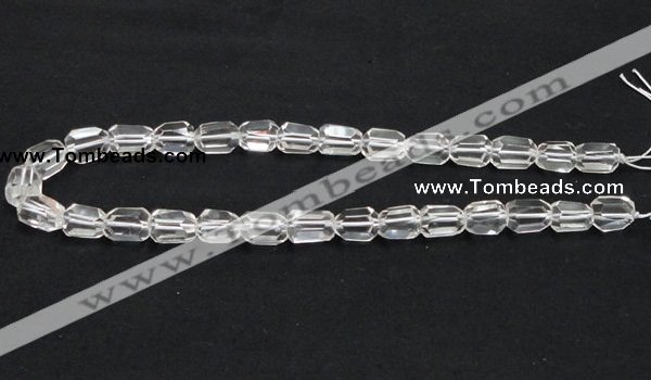 CNC17 10*14mm faceted freeform grade AB natural white crystal beads