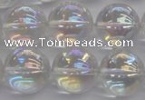 CNC205 15.5 inches 14mm round AB-color white crystal beads